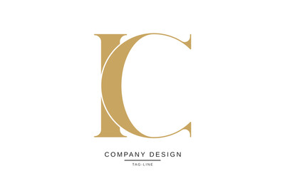 CI, IC Abstract Letters Logo Monogram Design Icon