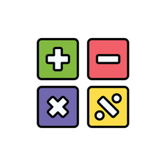 Fototapeta premium Math icon design with white background stock illustration