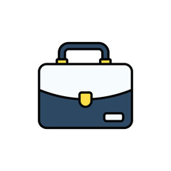 Briefcase icon design with white background stock illustration
