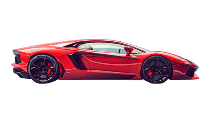 red super car, cut out, cut-out, clipped image