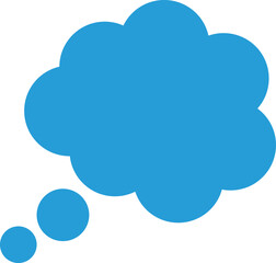 Obraz premium Trendy think bubble in flat style. Think bubble isolated on white background. Cloud line icon Vector.