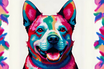  Unique Tie-Dye Dog Portrait
