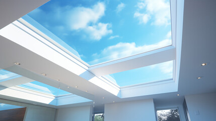 Remote controlled skylights for natural light control