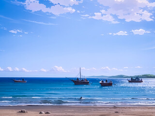 Obraz premium boat on the sea
