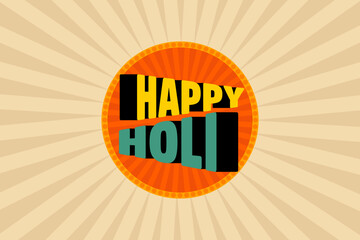 Happy Holi typography design layout with Holi colorful elements © Tiny Art Studio