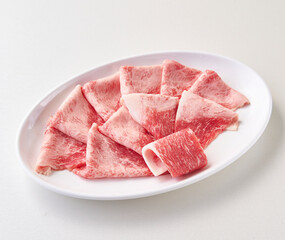 food menu in shabu restaurant dish
