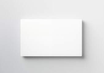 Blank white card over light grey background - mock-up render illustration.