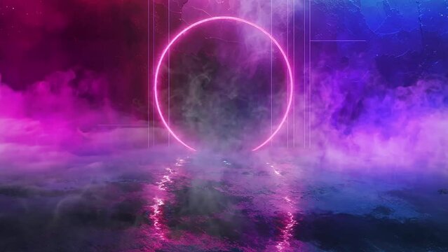 modern futuristic neon abstract background. seamless looping overlay 4k virtual video animation background