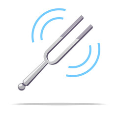 Tuning fork vector isolated illustration - 757794111