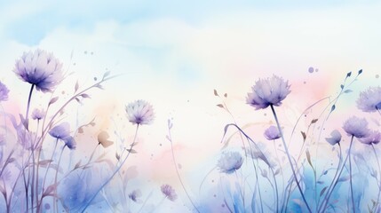 Watercolor Dreamscape: Abstract Floral Artistry