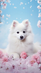 Japanese Spitz dogphotograph realistic