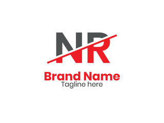 Initial Letter NR Logo Template Design.NR, or NR  abstract letters logo monogram .