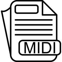 MIDI File Format Icon