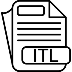 ITL File Format Icon - obrazy, fototapety, plakaty