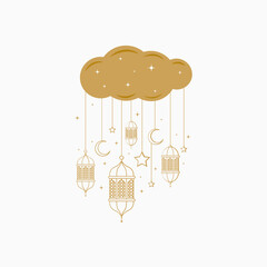 Islamic hanging lamp design 