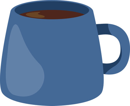 blue mug filled coffee clip art preview