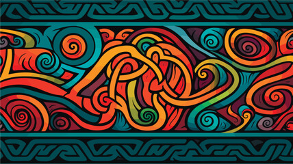 Fototapeta premium Abstract beautiful colored vector celtic knot patterns. Seamless celtic knot pattern background