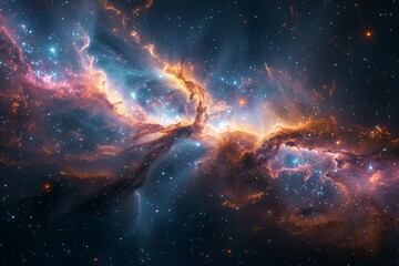 Massive Star Cluster Shining in the Sky - obrazy, fototapety, plakaty
