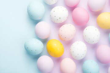 Colorful easter eggs isolated on background.