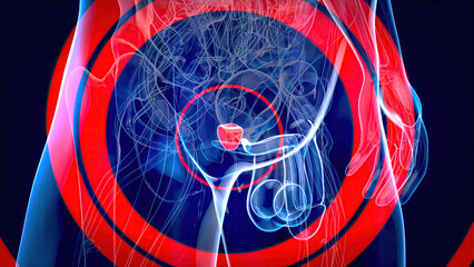 Abstract 3D illustration of the prostate - 757800354