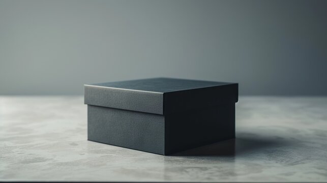Sleek, modern gift box in a minimalist setting, embodying simplicity and elegance. Ideal for contemporary designs