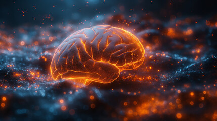 脳のニューロンイメージ