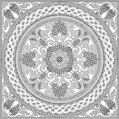 vector sketch illustration of classic vintage traditional floral animal floral animal background design