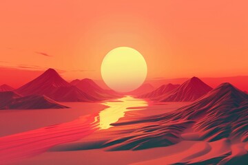 picture of the yellow sun,global warming concept - obrazy, fototapety, plakaty