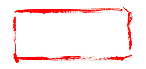 Grunge Rahmen mit roter Farbe und Textfreiraum - obrazy, fototapety, plakaty