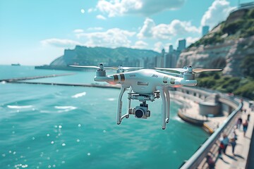 Capturing Cityscapes with Drone Equipment at Sunset, Drones Explore City Skylines at Dusk and Dawn, Droning Over Cityscapes as Night Falls, Drone Timelapse Captures Urban Landscapes at Sunset, Drones 