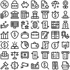 WoVector of Banking Bank Icon Set. Perfect for user interface, new application
man in Process