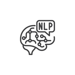 Natural Language Processing line icon