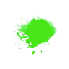 Farbtropfen oder Farbfleck in grün als künstlerischer Hintergrund