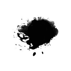 Farbtropfen oder Farbfleck in schwarze als künstlerischer Hintergrund - 757803586