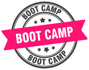 boot camp stamp. boot camp label on transparent background. round sign