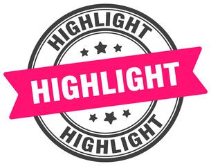 Fototapeta premium highlight stamp. highlight label on transparent background. round sign