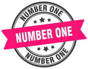number one stamp. number one label on transparent background. round sign