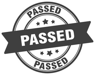 Fototapeta premium passed stamp. passed label on transparent background. round sign