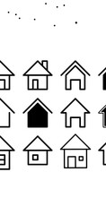 Home Icons Vector Set. House and Home Simple and Flat Illustration Symbols.