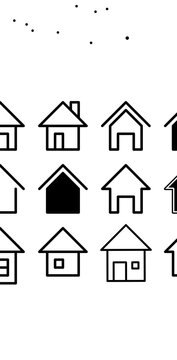 Home Icons Vector Set. House and Home Simple and Flat Illustration Symbols.