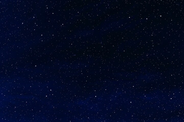 Starry night sky. Dark night sky galaxy space background. Glowing stars in space.