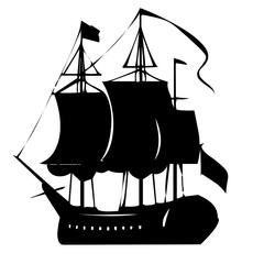 pirate ship silhouette