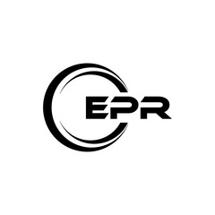 EPR letter logo design in illustration. Vector logo, calligraphy designs for logo, Poster, Invitation, etc.