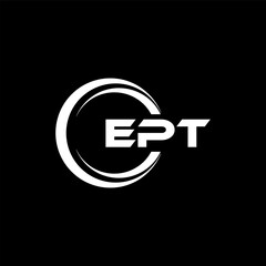 EPT letter logo design in illustration. Vector logo, calligraphy designs for logo, Poster, Invitation, etc.