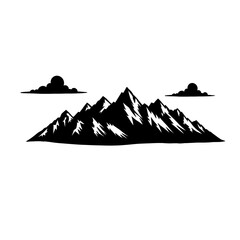 Fototapeta na wymiar set of mountain landscape illustration 