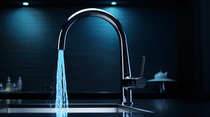 Smart kitchen faucets for touchless control solid color