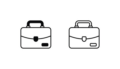 Briefcase icon design with white background stock illustration