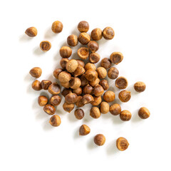 Chestnut, isolated on white background, clipping path. Chestnut in south thailand.