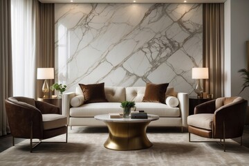 Chic Lounge Area with White Sofa