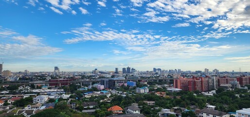 City view with horizon sky in Bangkok, Thailand